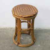 Rattan bamboo stool