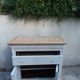 Buffet style Louis-Philippe in cherry wood – pearl grey & natural wood.