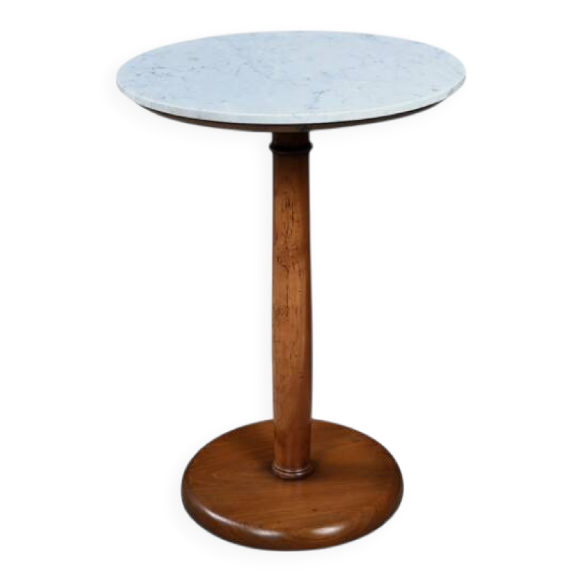 Walnut and marble gueridon, Restoration style – early 20th century