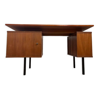 Vintage wooden desk with bleacher on the side