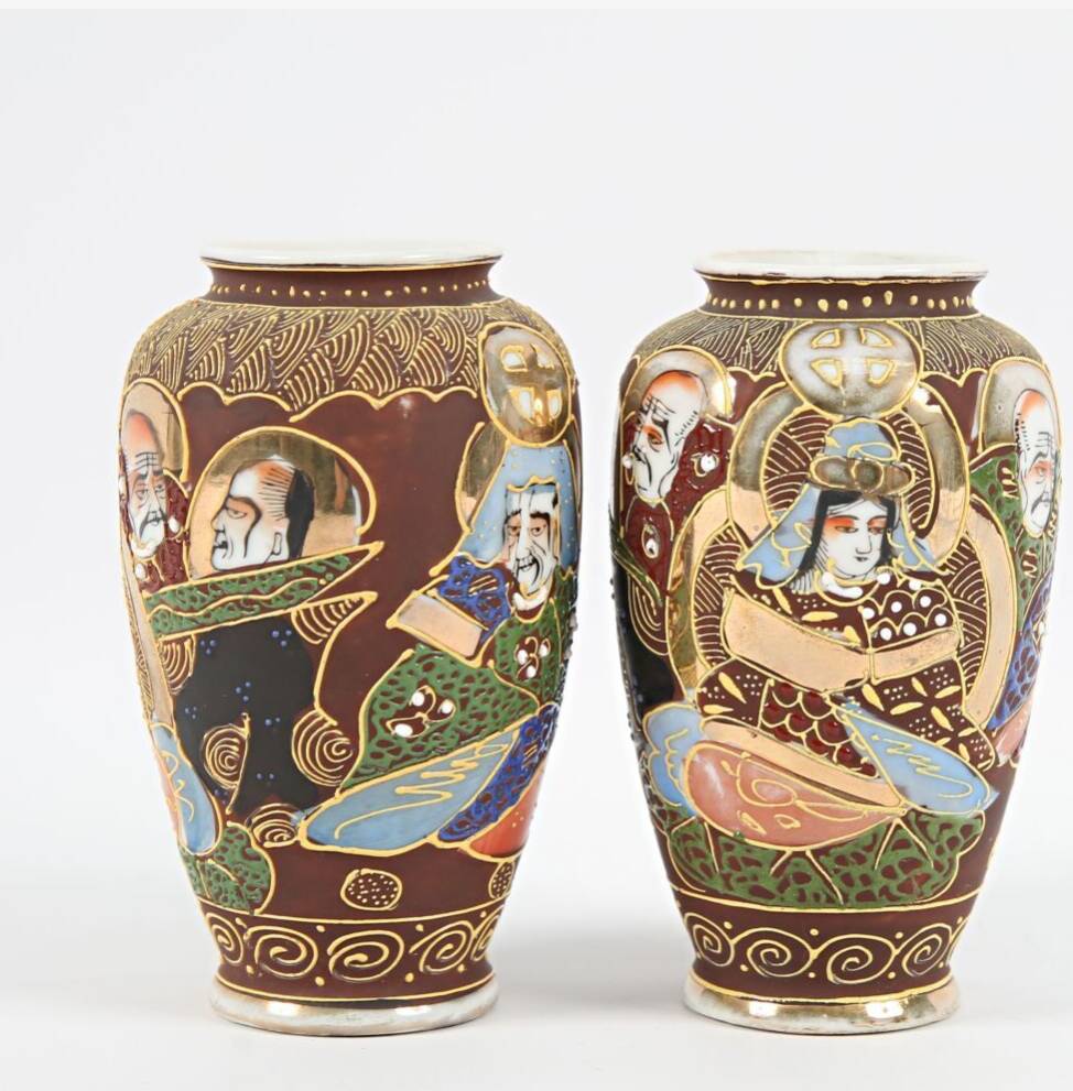 Pair of Satsuma vases