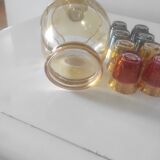 Liqueur carafe with 8 assorted greens
