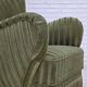 1960s, Danish armchair, original green furniture velour.
