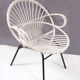 Fauteuil rotin blanc