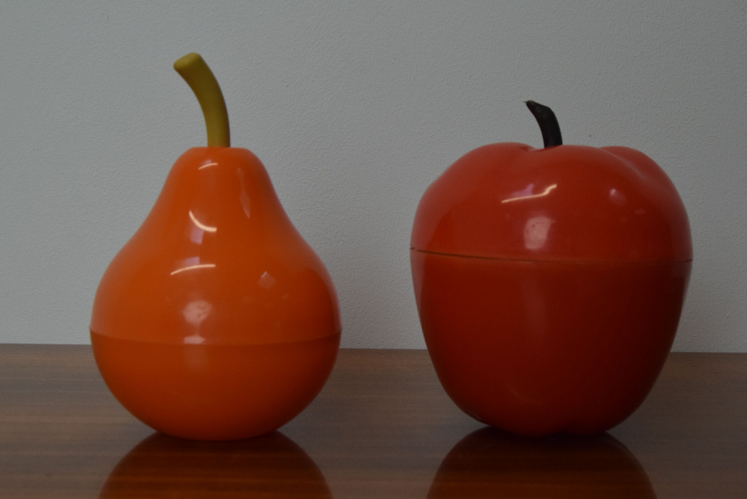 Set of mid-century plastic boxes,1970's