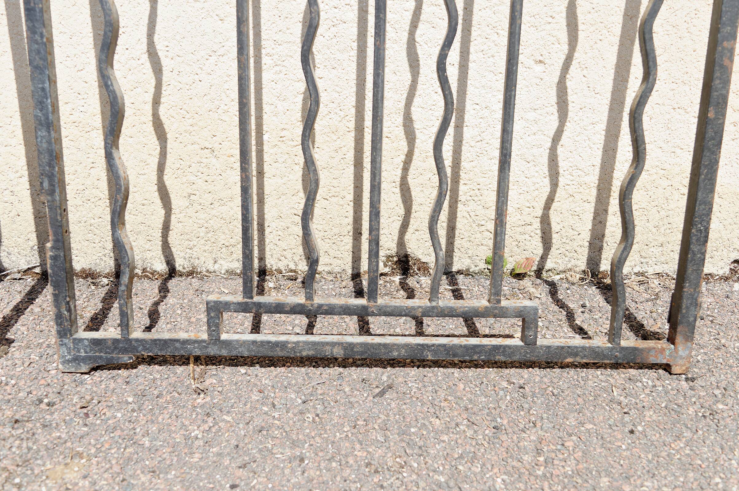 Pair of Art Deco wrought iron doors, circa 1925