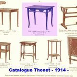 Thonet side table no. 222 with palmettes, circa 1910