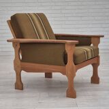 1970s, Danish design, club chair, original very good condition, furniture wool fabric.