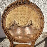 Canape bench 2 chairs louis xvi walnut canning