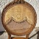 Canape banquette et 2 chaises louis xvi cannage en noyer