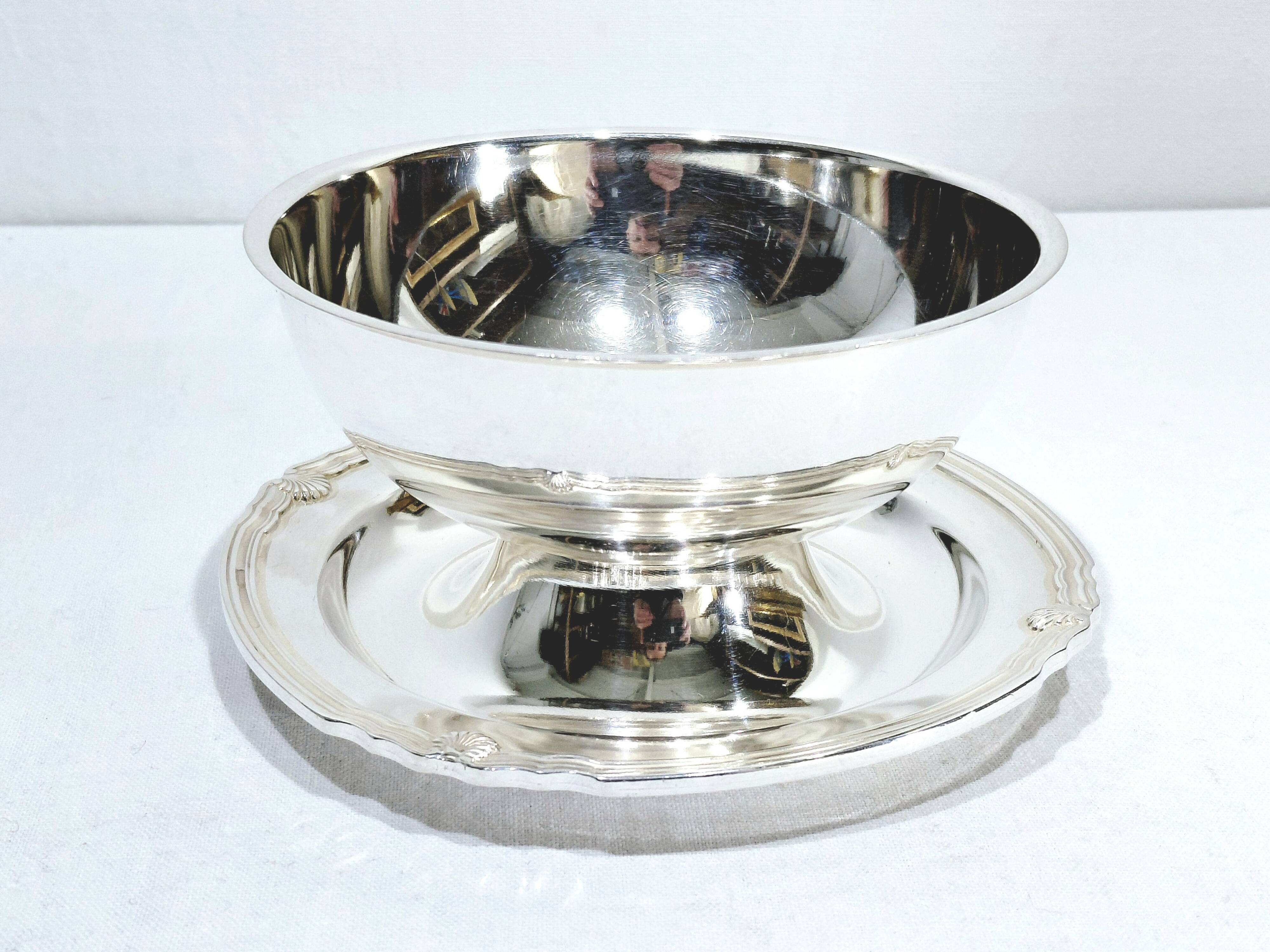 Gallia - silver-plated metal saucepan vendôme model