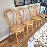 Four cane bistro chairs