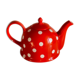 Ceramic theiere Jameson & Tailor red with white polka dots