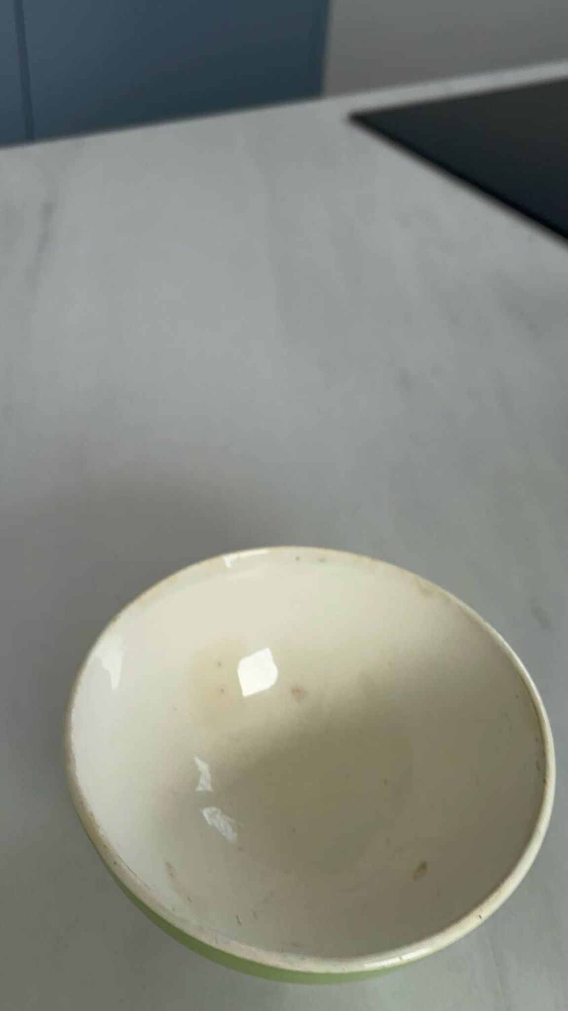 Antique bowl Digoin Sarreguemines France | Vintage green earthenware bowl