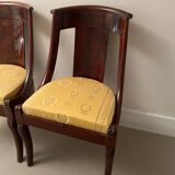 Pair of mahogany empire chairs