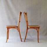Two chairs Thonet n ° 197/114 of 1910 seat wood bistro
