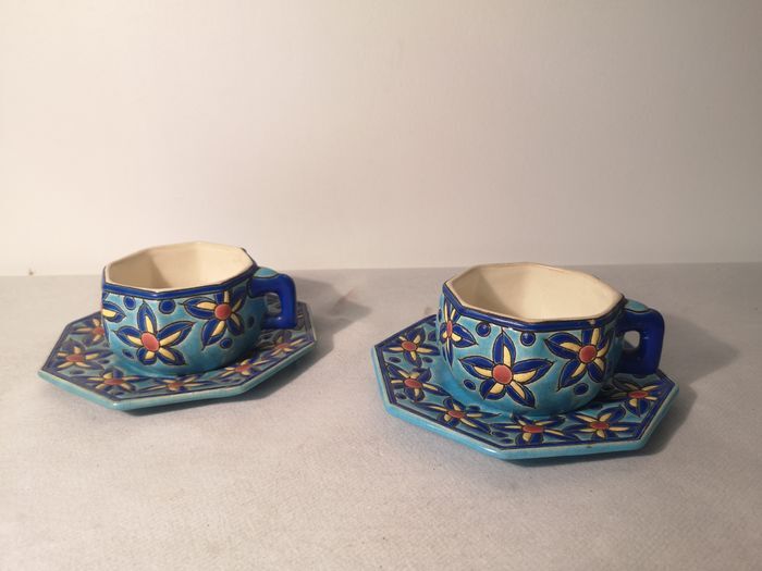 Longwy emaux - 8 pieces coffee service