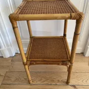 Vintage bamboo and rattan shelf