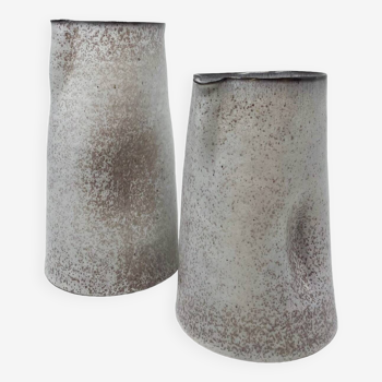 Mid-Century Modern Pair of Ceramic Pitchers by Alessio Tasca, 1970s, Italy