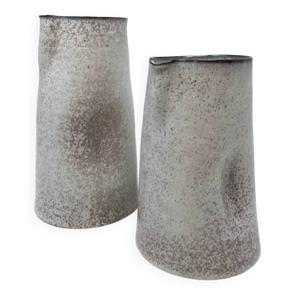 Mid-Century Modern Pair of Ceramic Pitchers by Alessio Tasca, 1970s, Italy