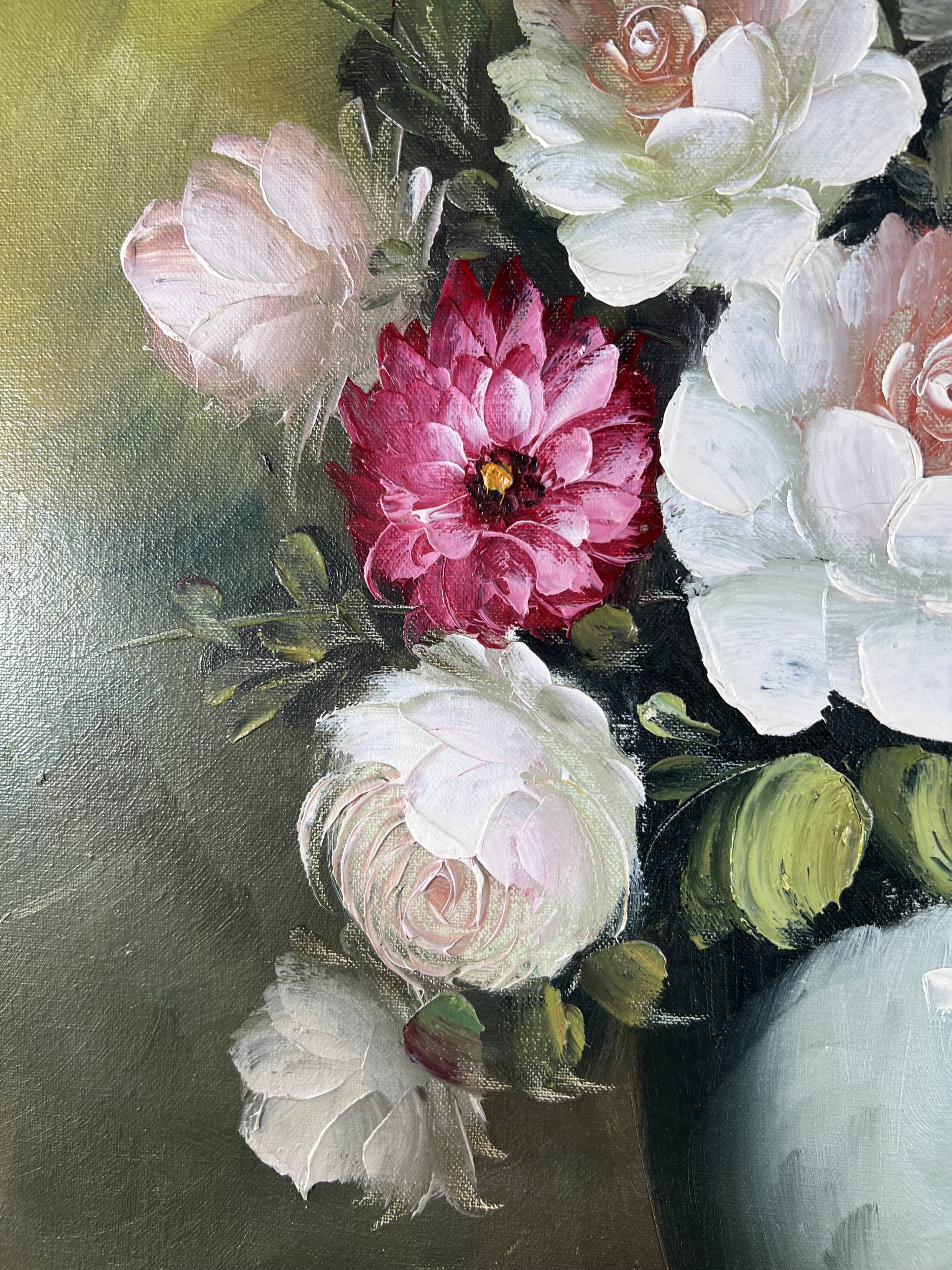 Large flower bouquet painting