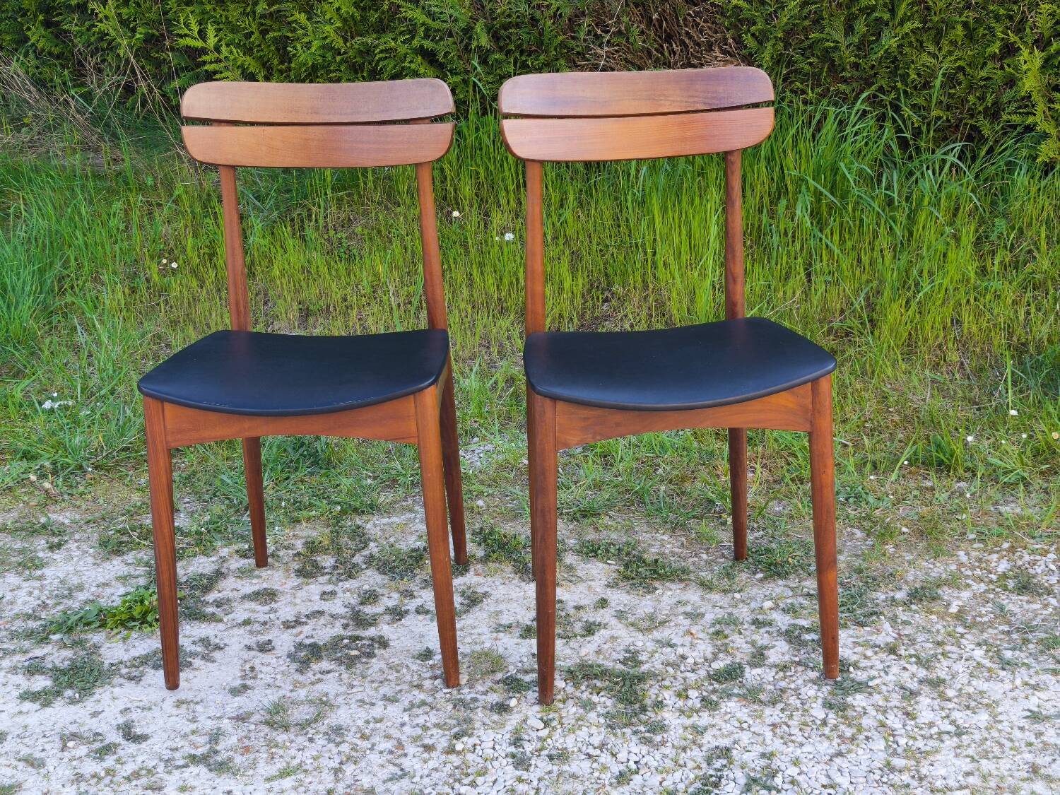 Pair of vintage Scandinavian teak chairs – 1960s