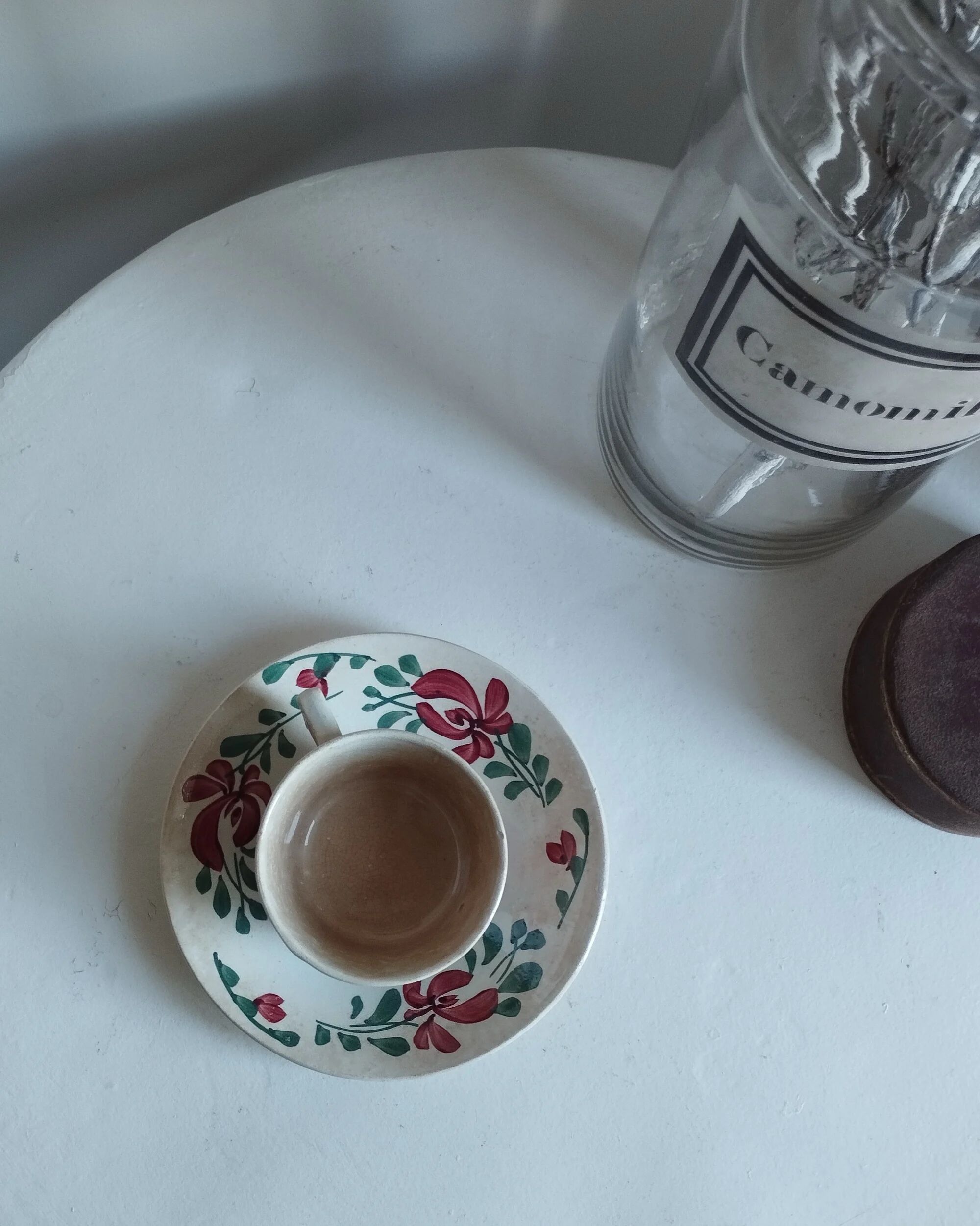 Cup and saucer Creil & Montereau "Rooster"