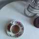 Cup and saucer Creil & Montereau "Rooster"