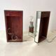 Pair of 1930s Art Deco mirror glass wall lights, vintage lighting