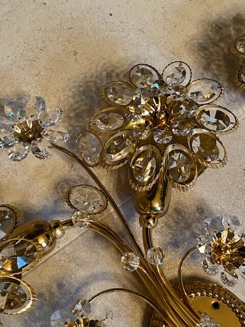 Pair of Palwa flower sconces