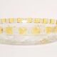 Decorative plate in transparent and vintage yellow glass, Italy, 1960s.