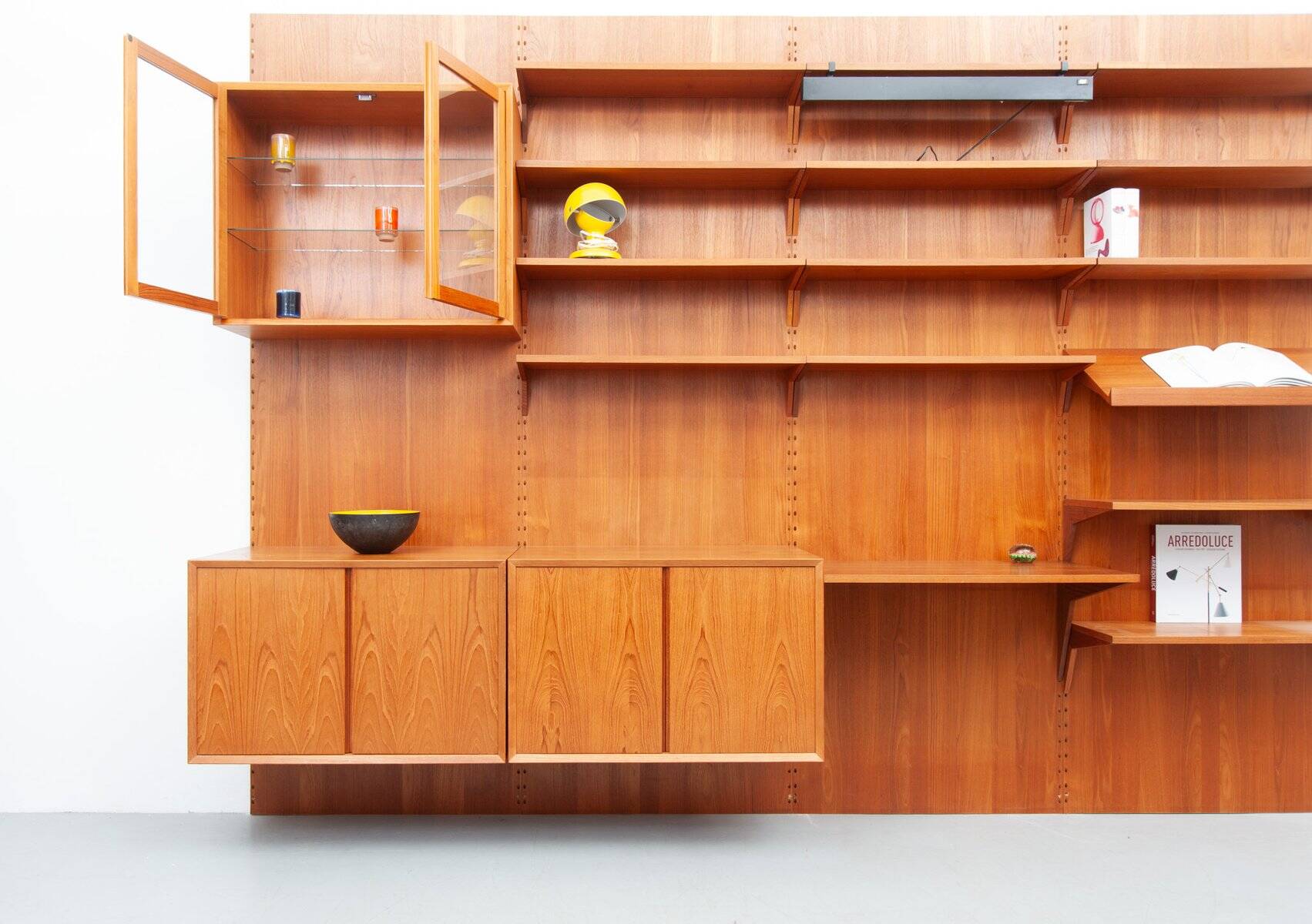 Royal mid-century teak wall unit by Poul Cadovius for Cado, 1960s