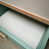 Asymmetrical compass foot cabinet