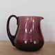 Vintage purple plum glass pitcher and glass – Retro set