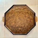 Smoked glass Art Deco tray