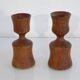 Pair of Danish teak candlesticks 1960