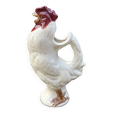 Rooster pitcher in cracked ceramic Art Deco style