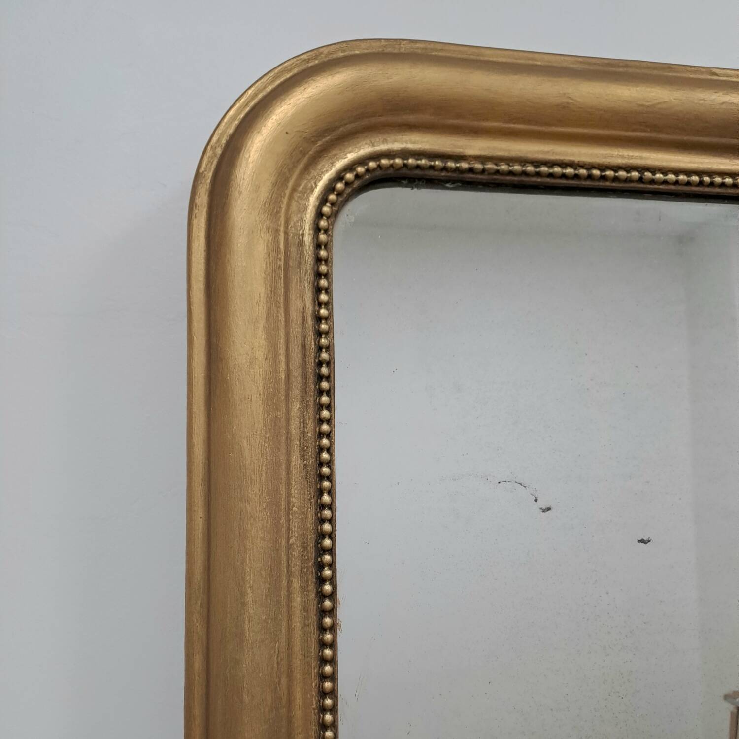 Large Louis Philippe mercury mirror 129 x 72 cm antique gold