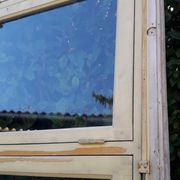 Verrière bois 3 fenêtres à soufflet et abbatant