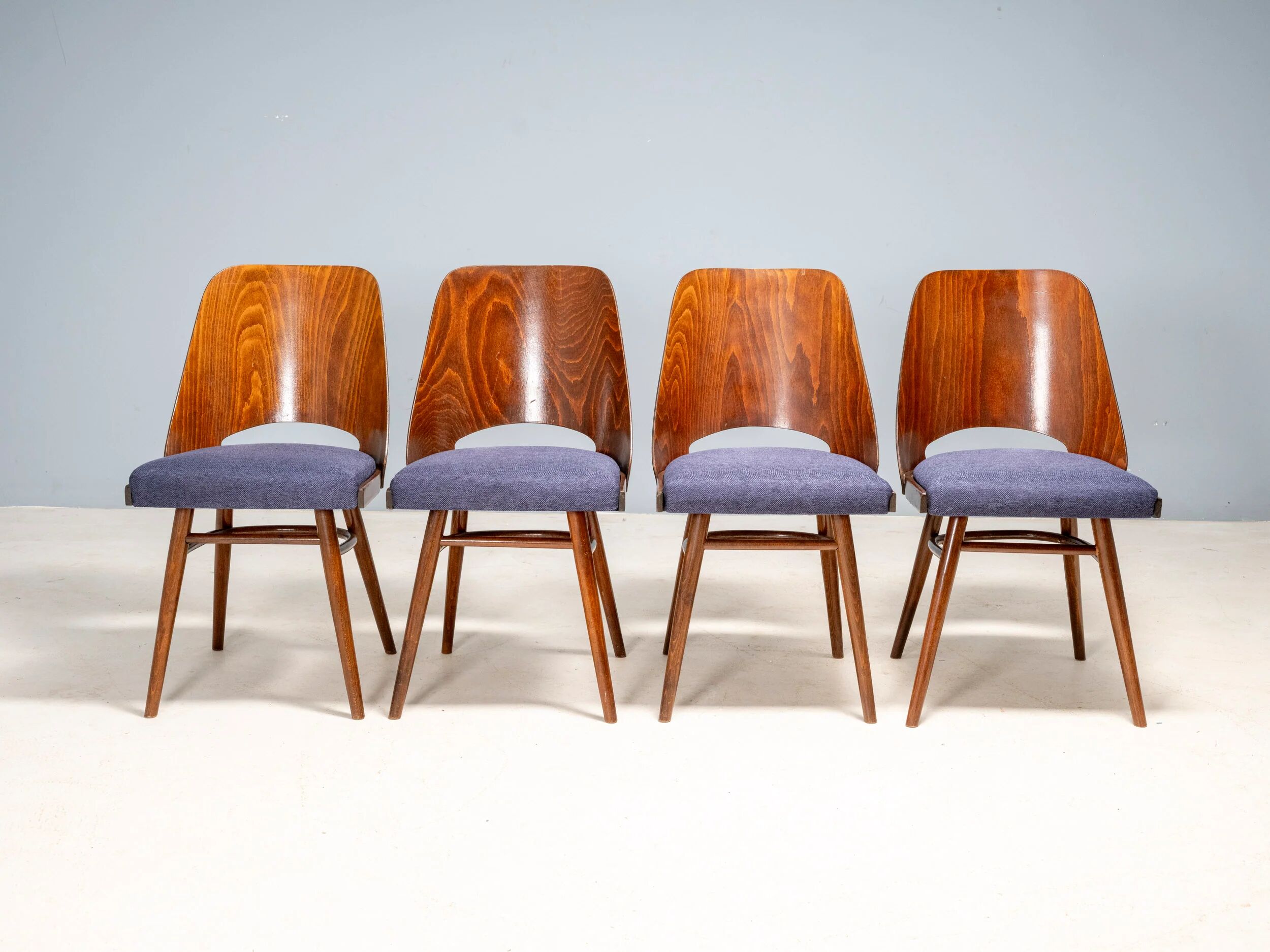 Set of 4 TON 514 chairs, Oswald Haerdtl, Czechoslovakia, 1950s