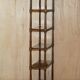 Bibliothèque vintage style Regency en acajou flammé 198 cm