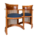 Pair of armchairs by Frank Lloyd Wright, Cassina edition