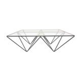 Vintage coffee table in 60s/70s steel wire design