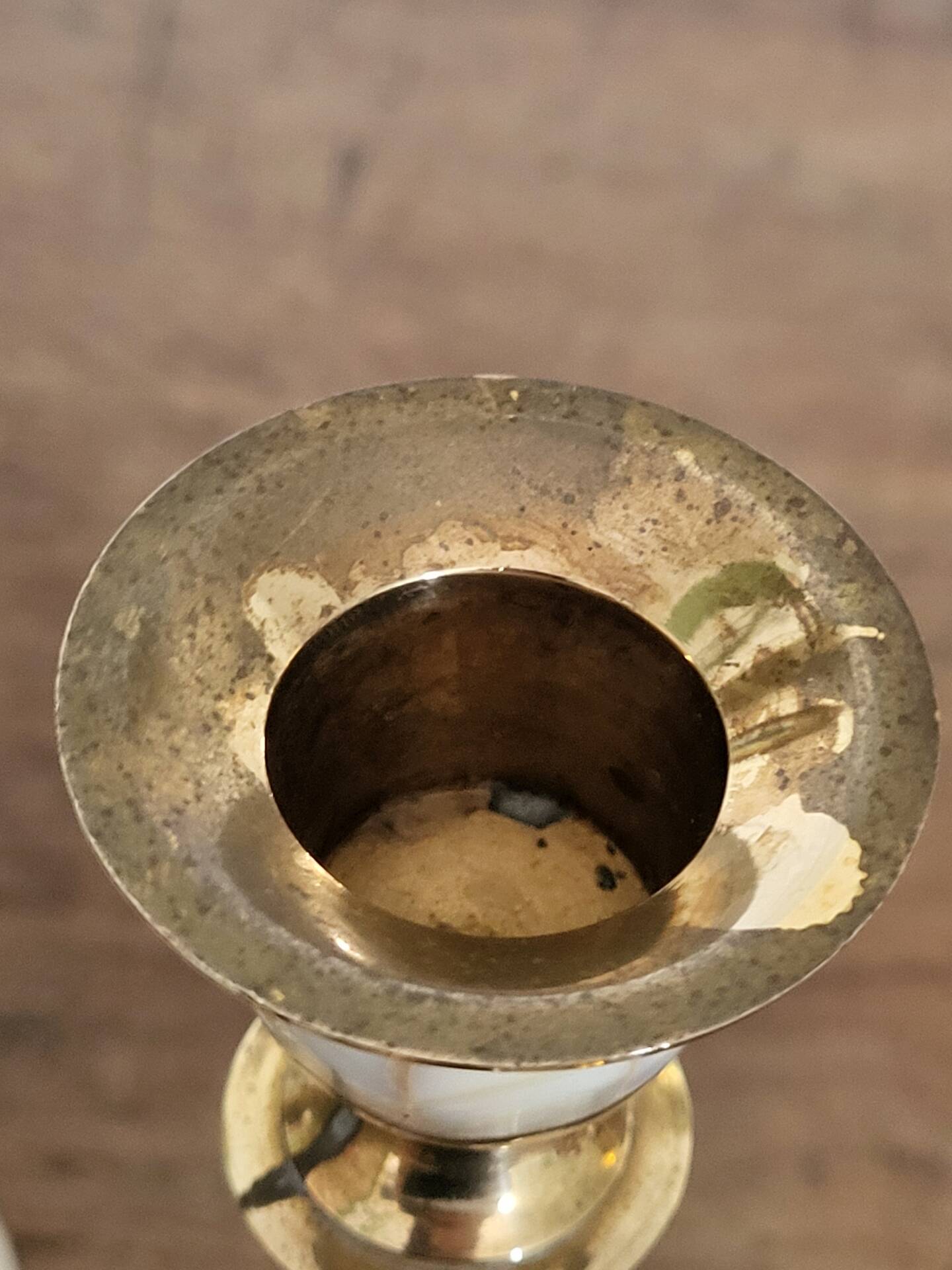 Mother-of-pearl candle holders