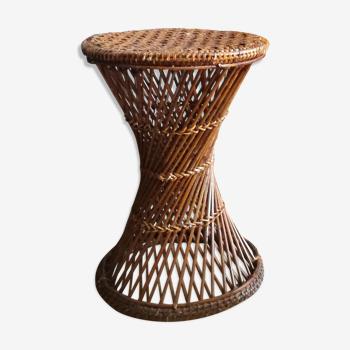 Diabolo model vintage rattan stool