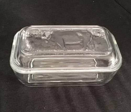 Glass butter Luminarc arc international dish, transparent