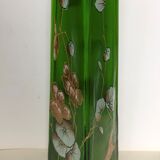 Large enamelled glass vase