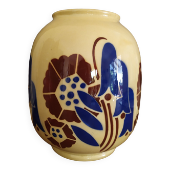 Art deco earthenware vase