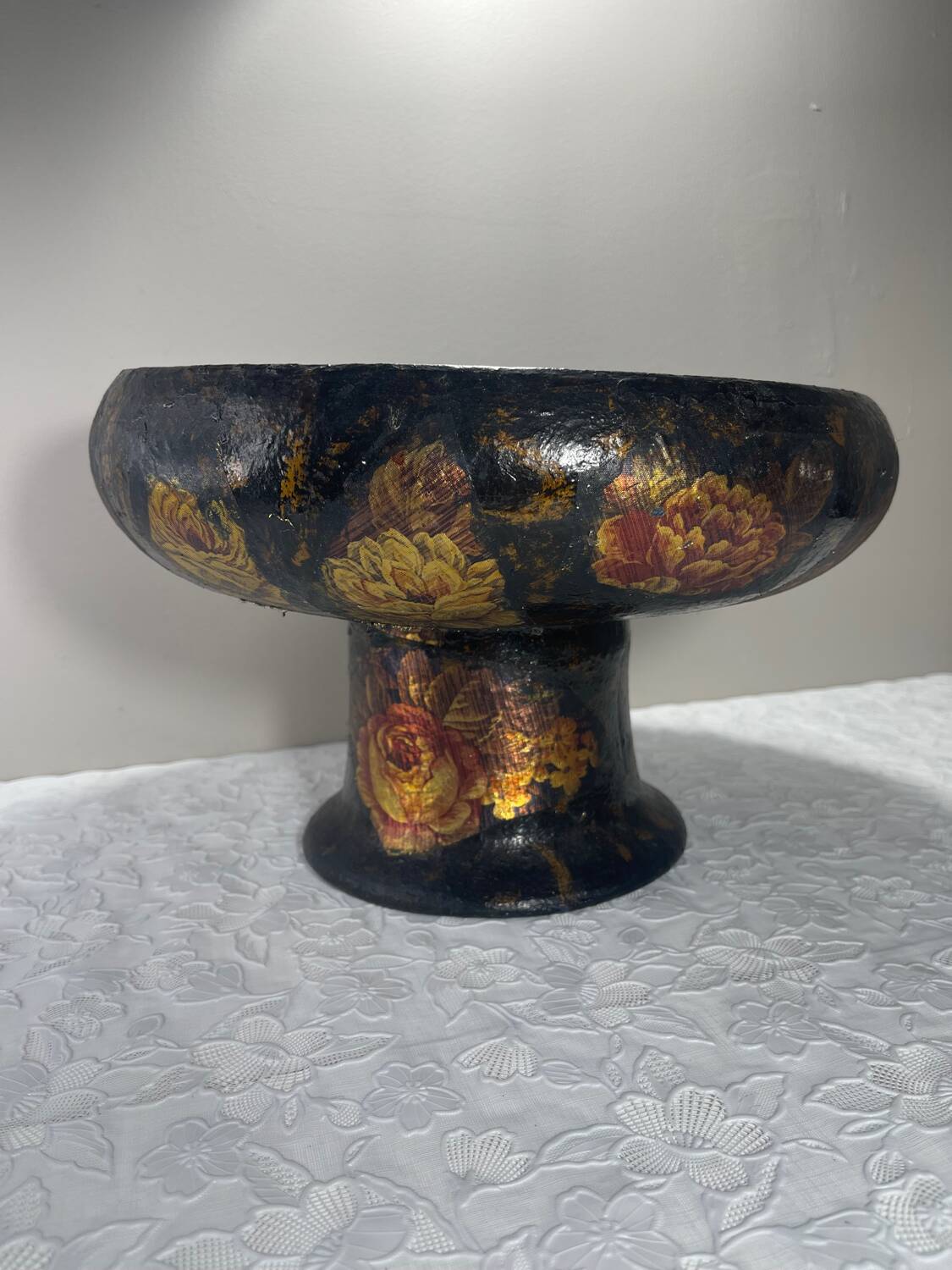 Handmade Terracotta Fruit Bowl / Centerpiece on Pedestal