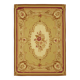 Handmade European Vintage Aubusson Kilim 260 cm x 360 cm